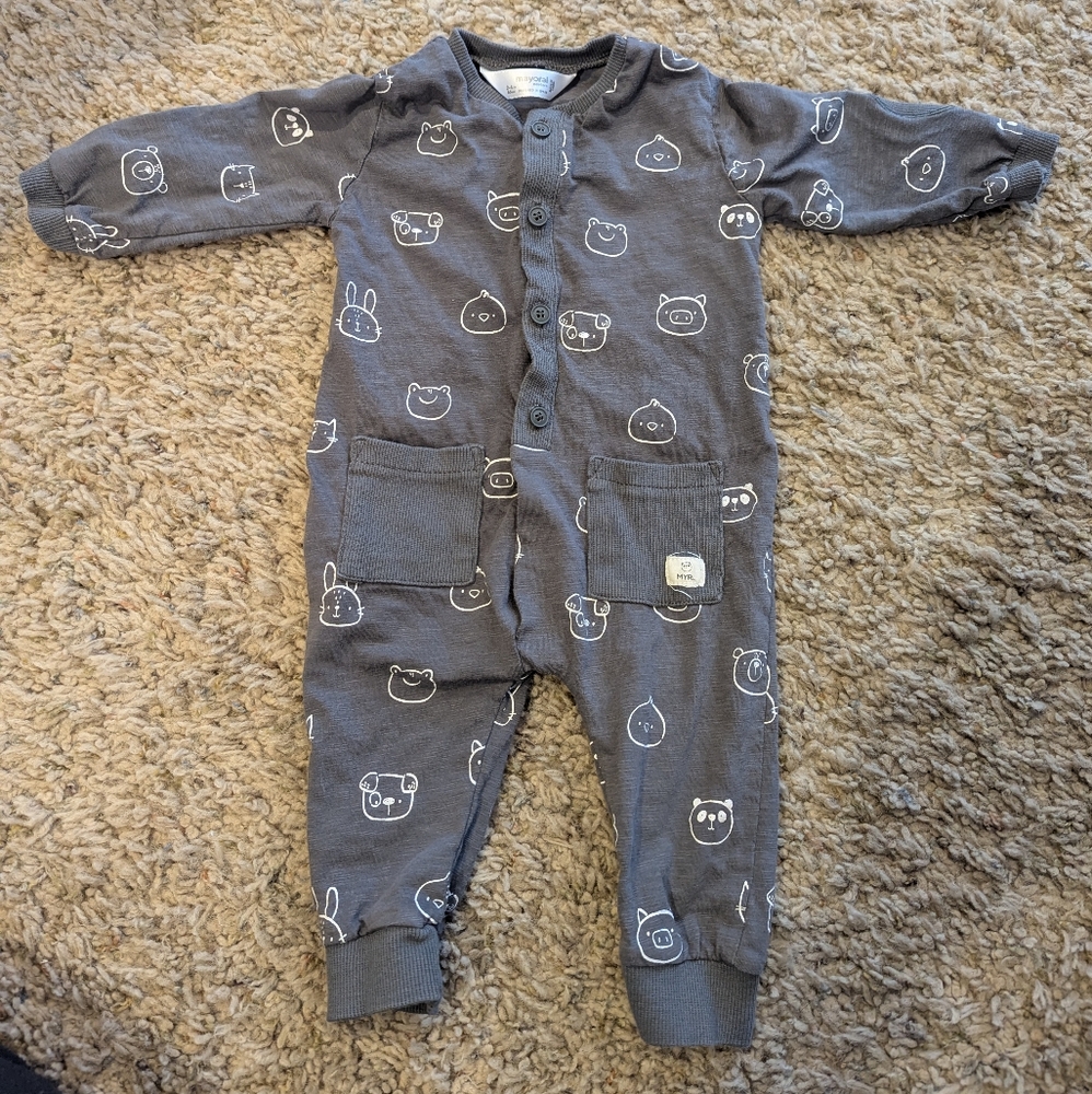 Mayoral 2-4mo Animal Onesie